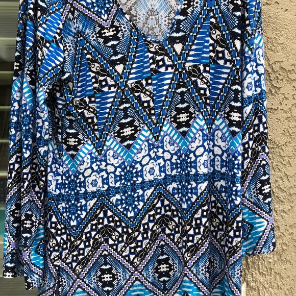 Kenneth Cole Blue Long Sleeve Top SzLG NWTS - Picture 4 of 10